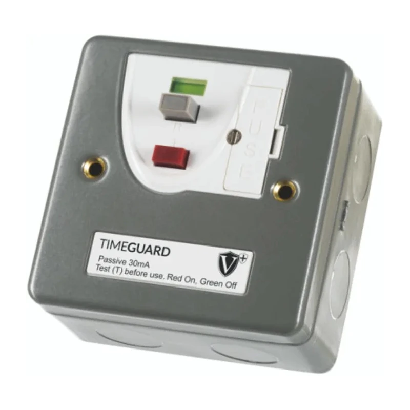 Timeguard 13A 1 Gang Fused Spur Passive RCD 230V AC Grey RCD16MLN