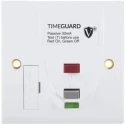 Timeguard 13A Switched Fused Spur with Dual Flag RCD Technology, 230V AC, Passive RCD BS1363-4 BS7288:2016 