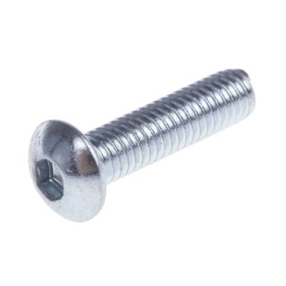 RS PRO Bright Zinc Steel Hex Socket Button Screw, M3 x 12 mm 483-9565