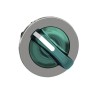 Schneider Electric ZB4 Series 2 Position Illuminated Selector Switch Head, 30 mm Cutout, Green Handle, IP67, IP66 ZB4FK1233