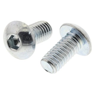 RS PRO Bright Zinc Steel Hex Socket Button Screw M4 x 8 mm 483-9571