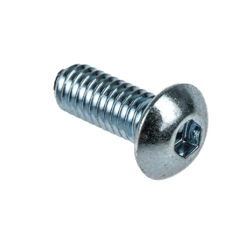 RS PRO Bright Zinc Steel Hex Socket Button Screw M4 x 10 mm 483-9587