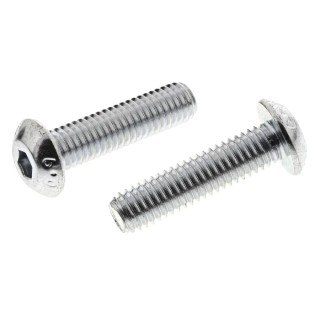 RS PRO Bright Zinc Steel Hex Socket Button Screw M5 x 20 mm 483-9644