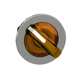 Schneider Electric ZB4 Series 2 Position Illuminated Selector Switch Head 30 mm Cutout Orange Handle IP66 IP69 IP67 ZB4FK1253