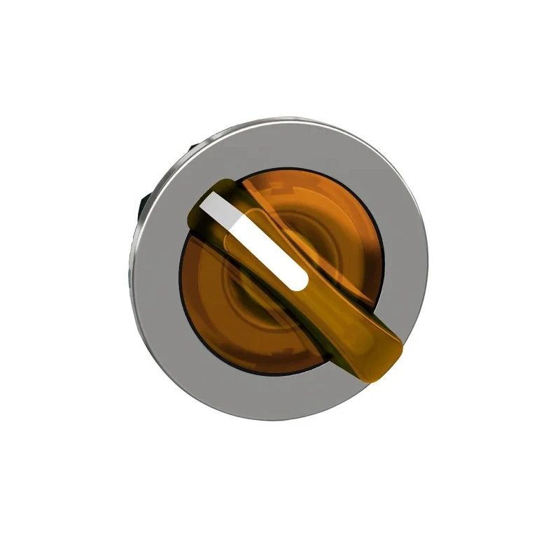 Schneider Electric ZB4 Series 2 Position Illuminated Selector Switch Head 30 mm Cutout Orange Handle IP66 IP69 IP67 ZB4FK1253