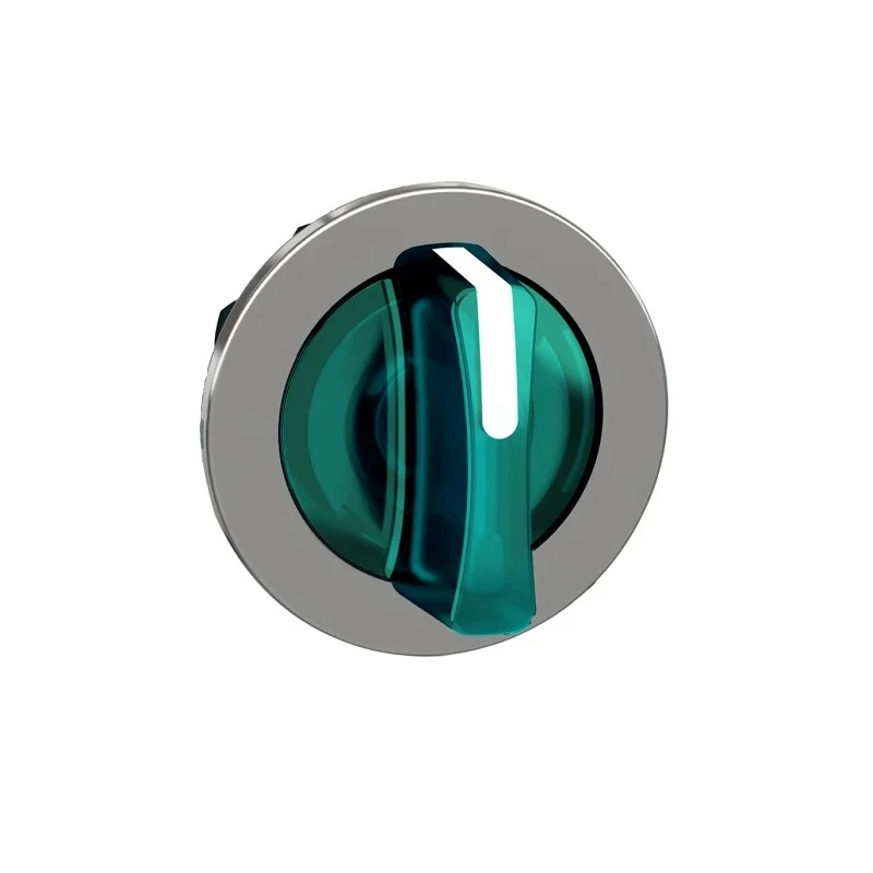 Schneider Electric ZB4 Series 3 Position Illuminated Selector Switch Head 30 mm Cutout Green Handle IP69 IP67 IP66 ZB4FK1533