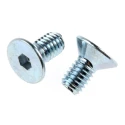 RS PRO Bright Zinc Plated Steel Hex Socket Countersunk Screw M4 x 8 mm 483-9789
