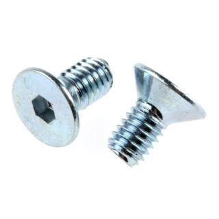 RS PRO Bright Zinc Plated Steel Hex Socket Countersunk Screw M4 x 8 mm 483-9789