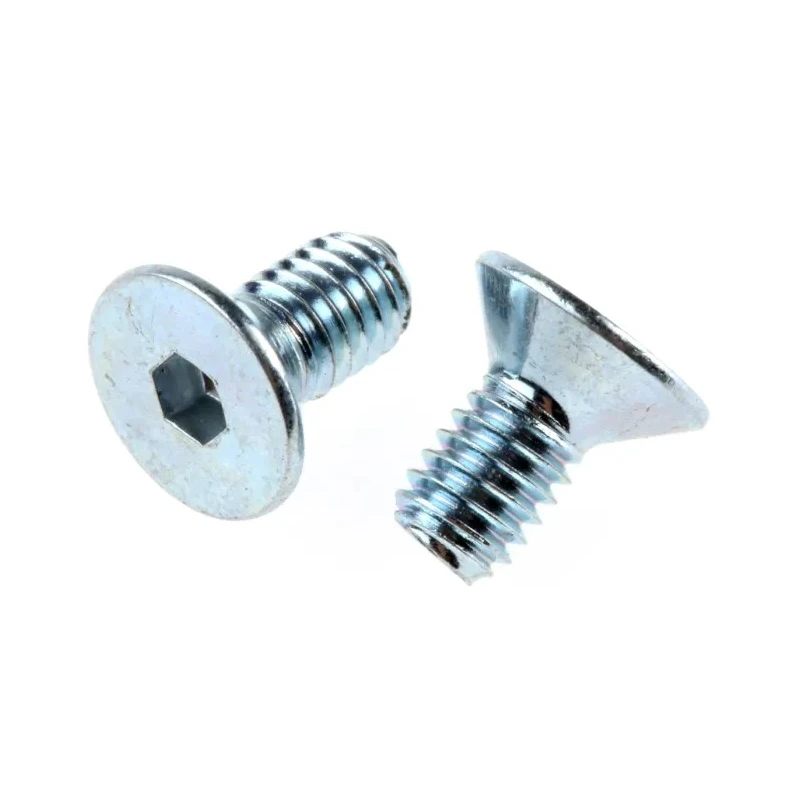 RS PRO Bright Zinc Plated Steel Hex Socket Countersunk Screw M4 x 8 mm 483-9789