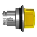 Schneider Electric ZB4 Series 3 Position Illuminated Selector Switch Head, 30 mm Cutout, Yellow Handle, IP67 IP66 ZB4FK1383