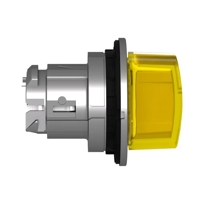 Schneider Electric ZB4 Series 3 Position Illuminated Selector Switch Head, 30 mm Cutout, Yellow Handle, IP67 IP66 ZB4FK1383