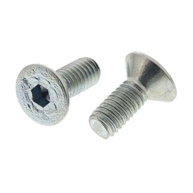 RS PRO Bright Zinc Plated Steel Hex Socket Countersunk Screw M4 x 10 mm 483-9795