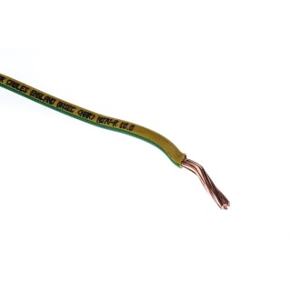 RS PRO 6491X Series Green Yellow Hook Up Wire 7x1.35 mm Strands 50m Polyvinyl Chloride 185-3908