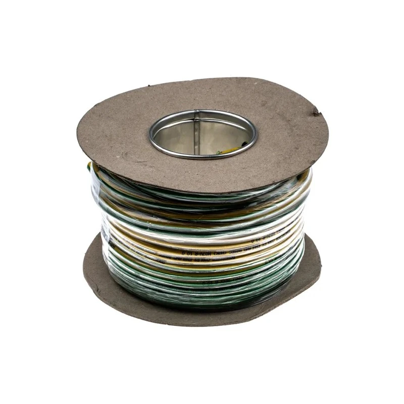RS PRO 6491X Series Green Yellow Hook Up Wire 7x1.35 mm Strands 50m Polyvinyl Chloride 185-3908