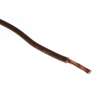 RS PRO 6491X Series Brown Hook Up Wire, 7/1.35 mm Strands, 50 m Length, PVC Insulated, 750V AC Voltage 185-3910