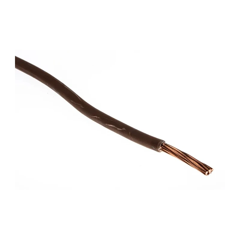 RS PRO 6491X Series Brown Hook Up Wire, 7/1.35 mm Strands, 50 m Length, PVC Insulated, 750V AC Voltage 185-3910
