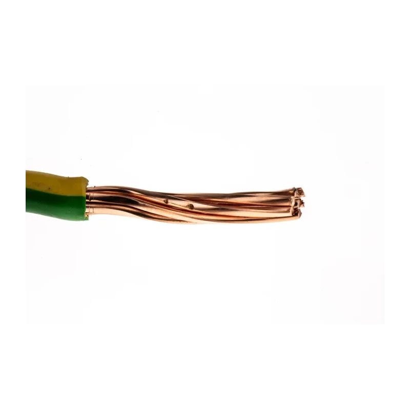 RS PRO 6491X Series Green Yellow Hook Up Wire 7x1.35 mm Strands 50m Polyvinyl Chloride 185-3908