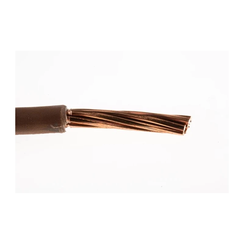 RS PRO 6491X Series Brown Hook Up Wire, 7/1.35 mm Strands, 50 m Length, PVC Insulated, 750V AC Voltage 185-3910