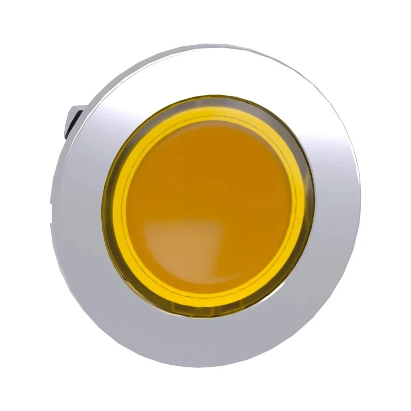 Schneider Electric Flush Yellow LED Pilot Light Head Harmony 30 mm Cutout 240V IP66 IP67 IP69 IP66K Round ZB4FW383