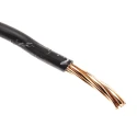 RS PRO 6491B Series Black Hook Up Wire 7x1.7 mm Core Strands, 100 m Length, Thermoplastic Polyolefin Jacket 185-3964