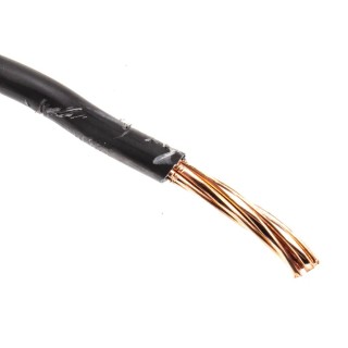 RS PRO 6491B Series Black Hook Up Wire 7x1.7 mm Core Strands, 100 m Length, Thermoplastic Polyolefin Jacket 185-3964