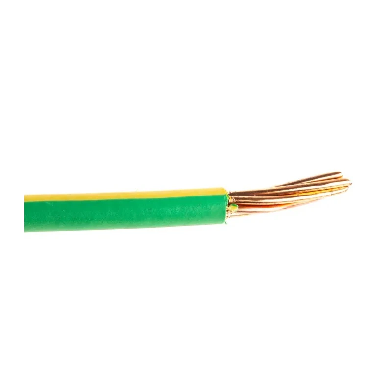 RS PRO 6491B Series Green, Yellow Hook Up Wire, 7/2.14 mm Core Strands, 50 m Length, Thermoplastic Polyolefin 185-3967
