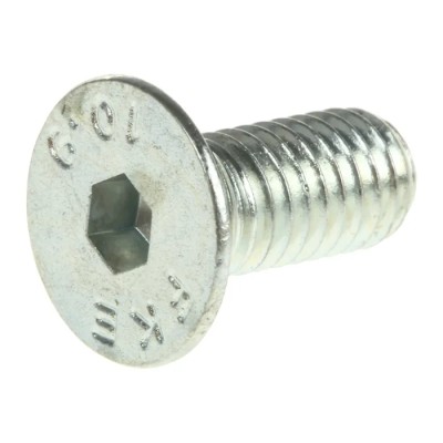 RS PRO Bright Zinc Plated Steel Hex Socket Countersunk Screw M5 x 12 mm 483-9830