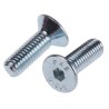 RS PRO Bright Zinc Plated Steel Hex Socket Countersunk Screw M5 x 16 mm 483-9846