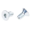 RS PRO Bright Zinc Plated Steel Hex Socket Countersunk Screw, Hex Socket Drive, M6 x 12 mm 483-9868