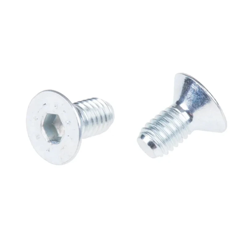 RS PRO Bright Zinc Plated Steel Hex Socket Countersunk Screw, Hex Socket Drive, M6 x 12 mm 483-9868