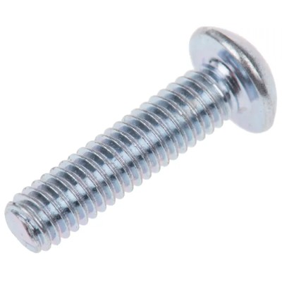 RS PRO Bright Zinc Steel Hex Socket Button Screw M4 x 16 mm 483-9600