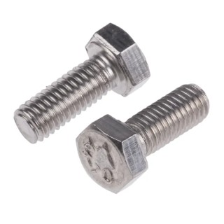 RS PRO Plain Stainless Steel Hex Bolt M5 x 12 mm 484-0098