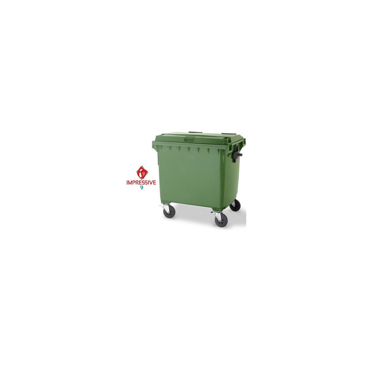 Buy Plastic Dustbin container With 4 Wheels 1100 Ltr