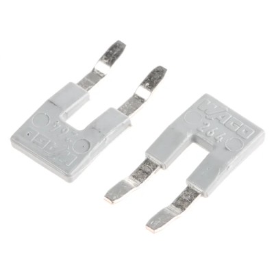 WAGO 264 Series Jumper Bar for Use with 264 Series Terminal Blocks 16A Light Grey Polyamide 66 264-402
