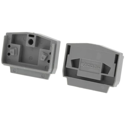 WAGO DIN Rail Terminal Blocks End & Intermediate Plate Grey Polyamide 66 264-368