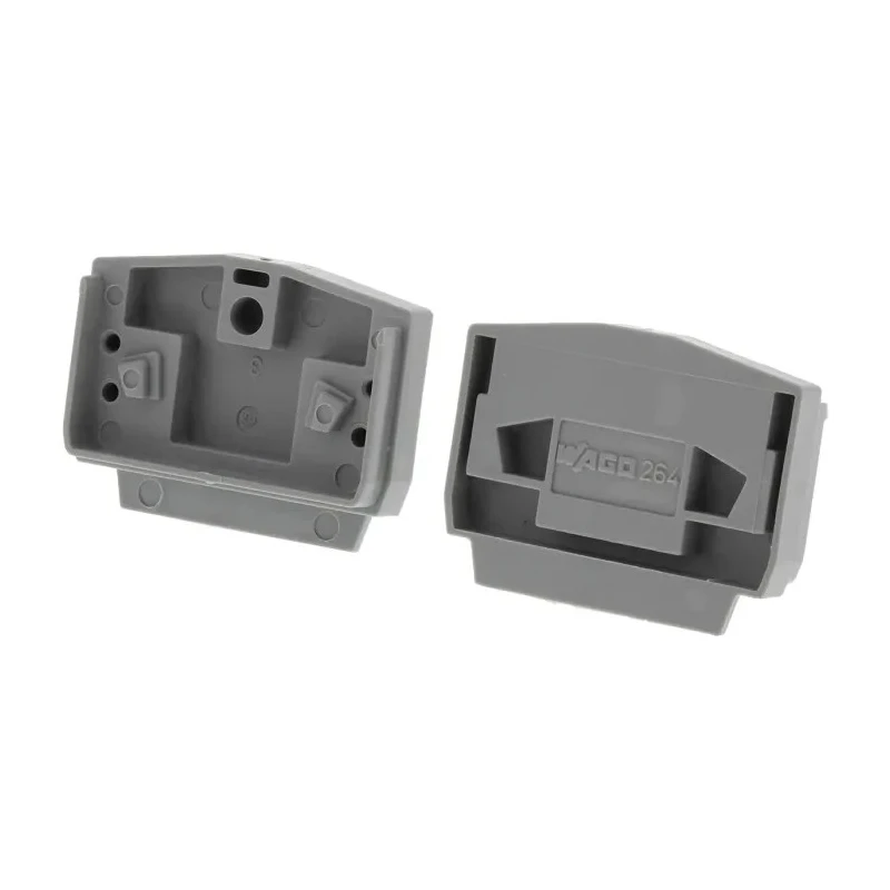 WAGO DIN Rail Terminal Blocks End & Intermediate Plate Grey Polyamide 66 264-368