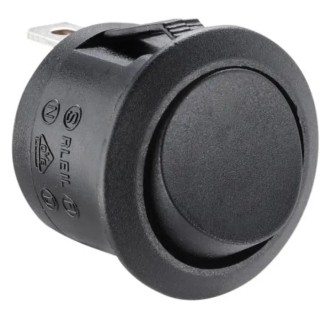 RS PRO On-On SPDT Rocker Switch Panel 250V AC 10A Nylon Housing Black Actuator 185-8224