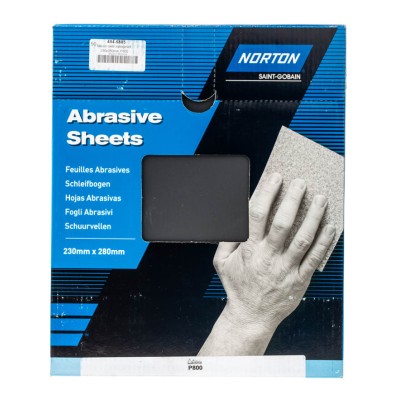 Norton Silicon Carbide Abrasive Sanding Sheet 280mm x 230mm P800 Grit Very Fine Grade 63642533000