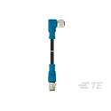 TE Connectivity Sensor Actuator Cable Male/Female 5 Way M12 60V Polyurethane Jacket Grey 5000mm T4162124005-005