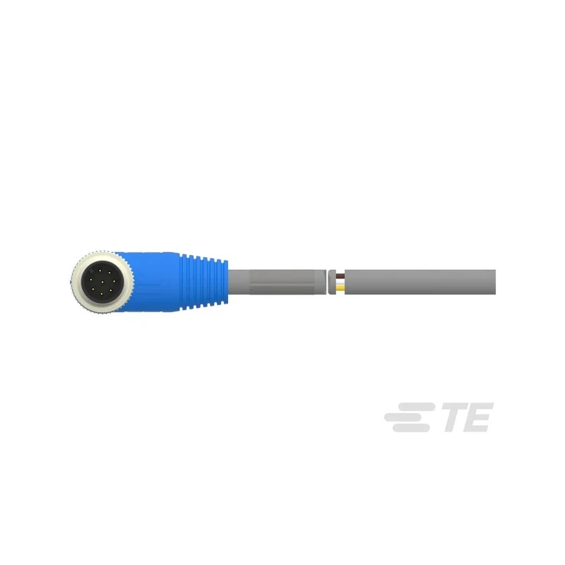 TE Connectivity Sensor Actuator Cable Male 8 Way Right Angle to Unterminated, 3m T4161220008-004