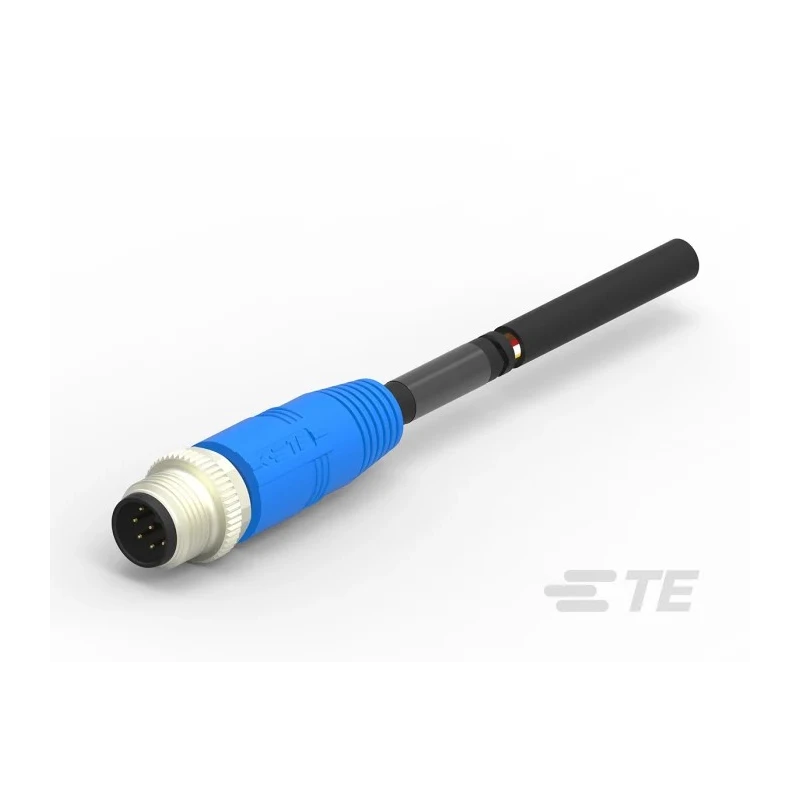TE Connectivity Sensor Actuator Cable Male 8 Way M12 to 8 Way Sensor 5000 mm T4161110008-005