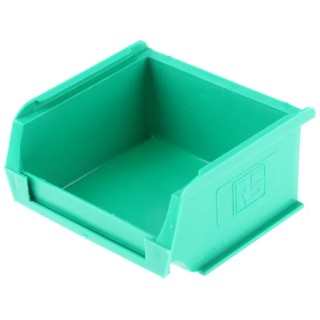 RS PRO Polypropylene Storage Bin 90 mm x 100 mm x 50 mm Green 484-3980