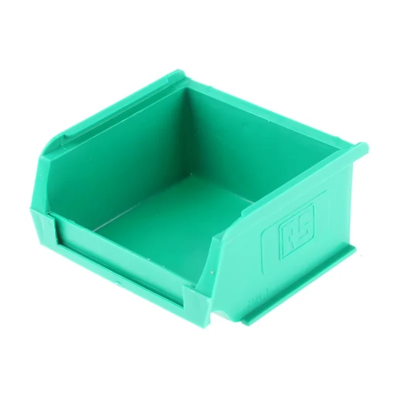 RS PRO Polypropylene Storage Bin 90 mm x 100 mm x 50 mm Green 484-3980