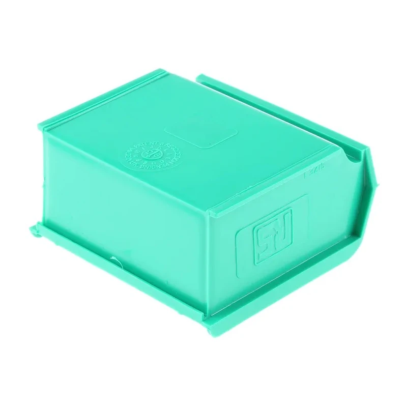 RS PRO Polypropylene Storage Bin 90 mm x 100 mm x 50 mm Green 484-3980