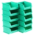 RS PRO Polypropylene Storage Bin 90 mm x 100 mm x 50 mm Green 484-3980