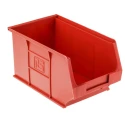 RS PRO Polypropylene Storage Bin 240 mm x 150 mm x 130 mm Red 484-4034