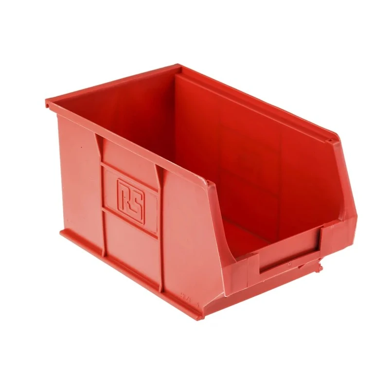 RS PRO Polypropylene Storage Bin 240 mm x 150 mm x 130 mm Red 484-4034