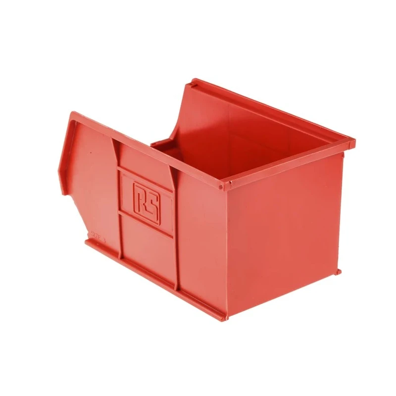 RS PRO Polypropylene Storage Bin 240 mm x 150 mm x 130 mm Red 484-4034