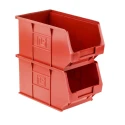RS PRO Polypropylene Storage Bin 240 mm x 150 mm x 130 mm Red 484-4034