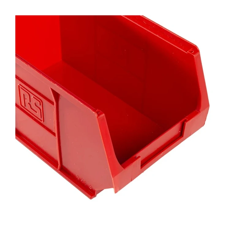 RS PRO Polypropylene Storage Bin 240 mm x 150 mm x 130 mm Red 484-4034
